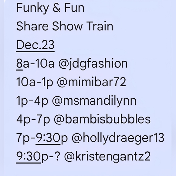 Funky & Fun Share Show Train 8am-11:30pm - Picture 2 of 14
